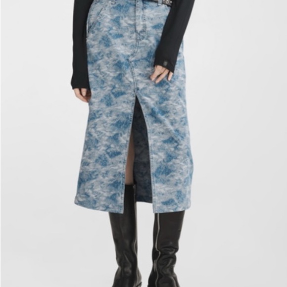 NWT. rag & bone denim midi skirt. Size 25. - Picture 9 of 16